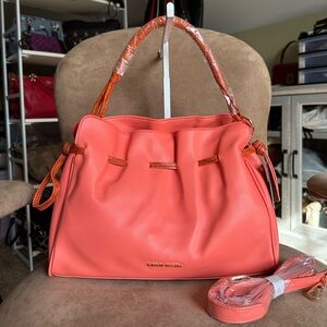 Badgley Mischka Vibrant Coral Shoulder Bag, New with Tag
